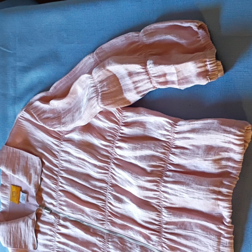 Ruby Rd. Light Pink Zip-Front Jacket - image 8